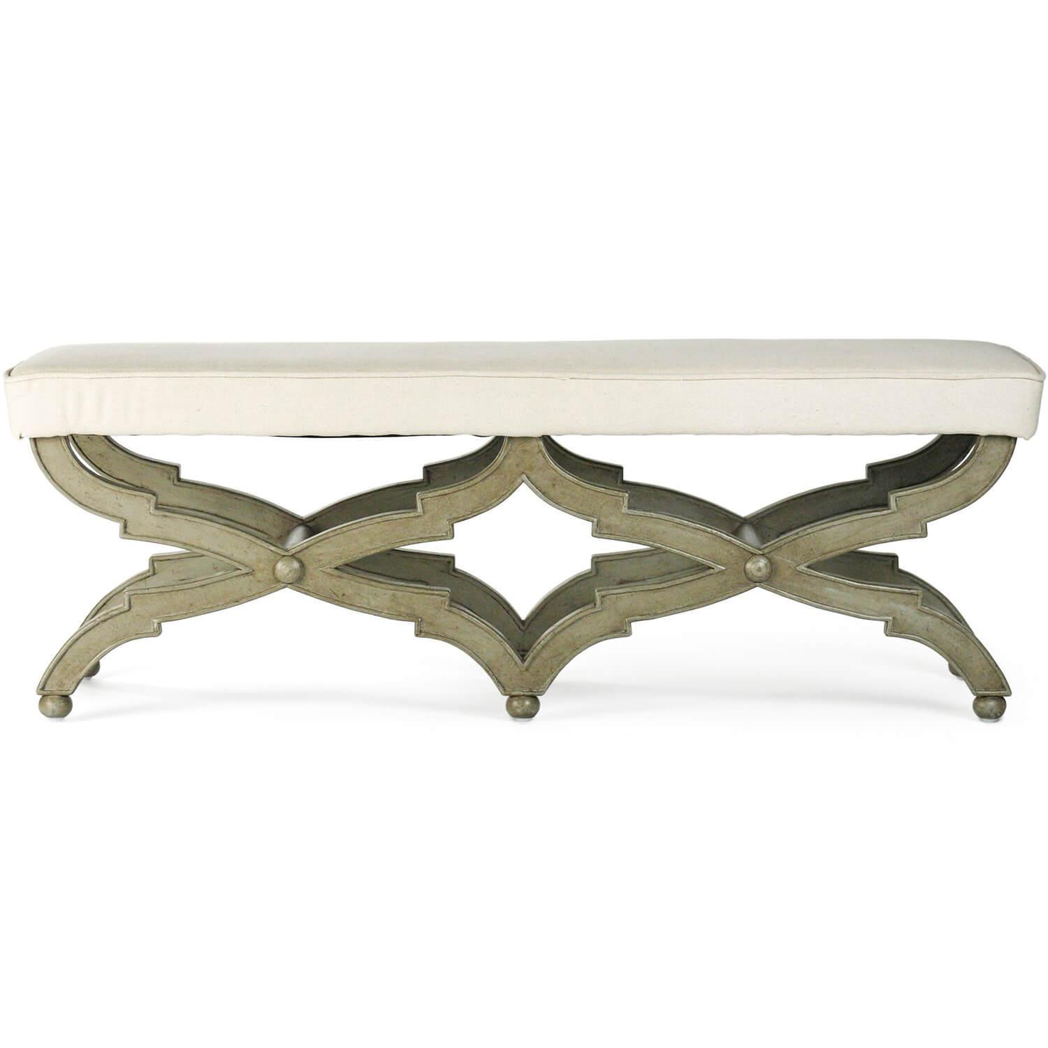 Crescenzo Olive Cushioned Bench - Belle Escape