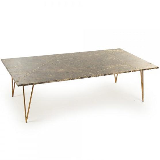 Dark Marble Glam Coffee Table - Belle Escape