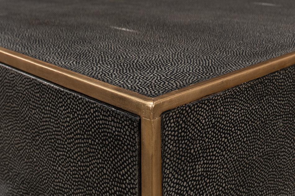 Dark Shagreen 3-Drawer Modern Dresser - Belle Escape
