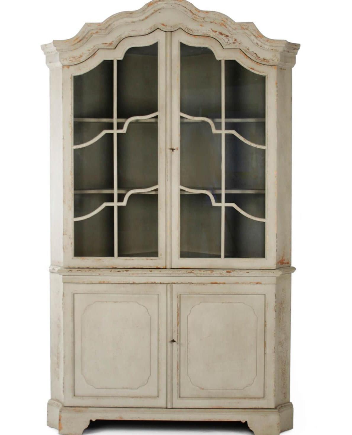 Distressed French Corner Cabinet - Belle Escape