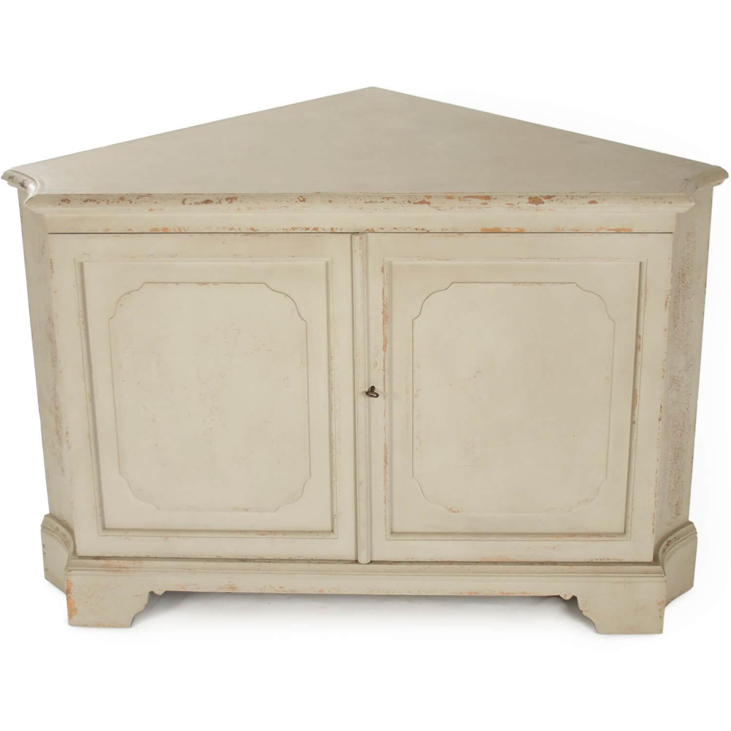 Distressed French Corner Cabinet - Belle Escape