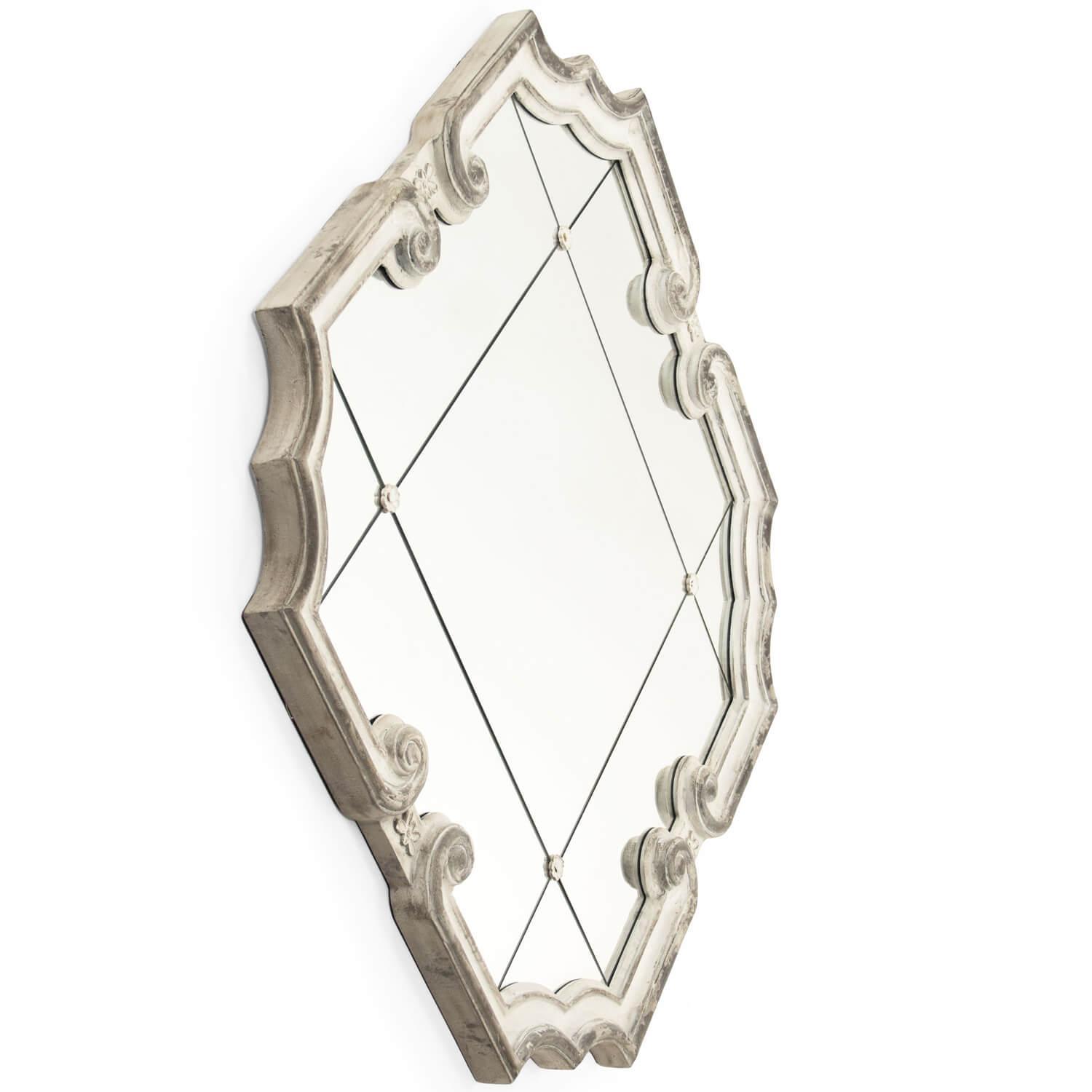 Distressed French Quatrefoil Mirror - Belle Escape