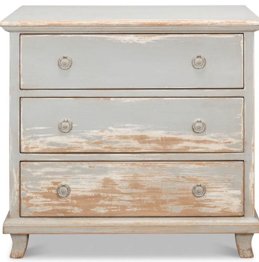 Distressed Grey & White Shabby Chic Chest - Belle Escape