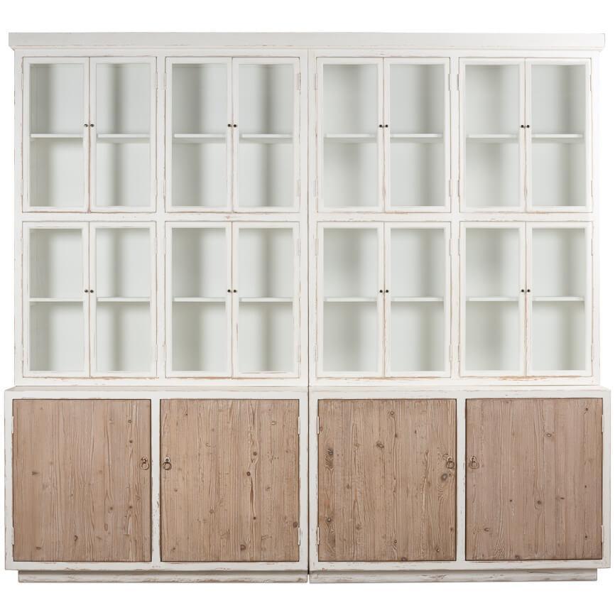 Distressed White Connor Bookcase - Belle Escape