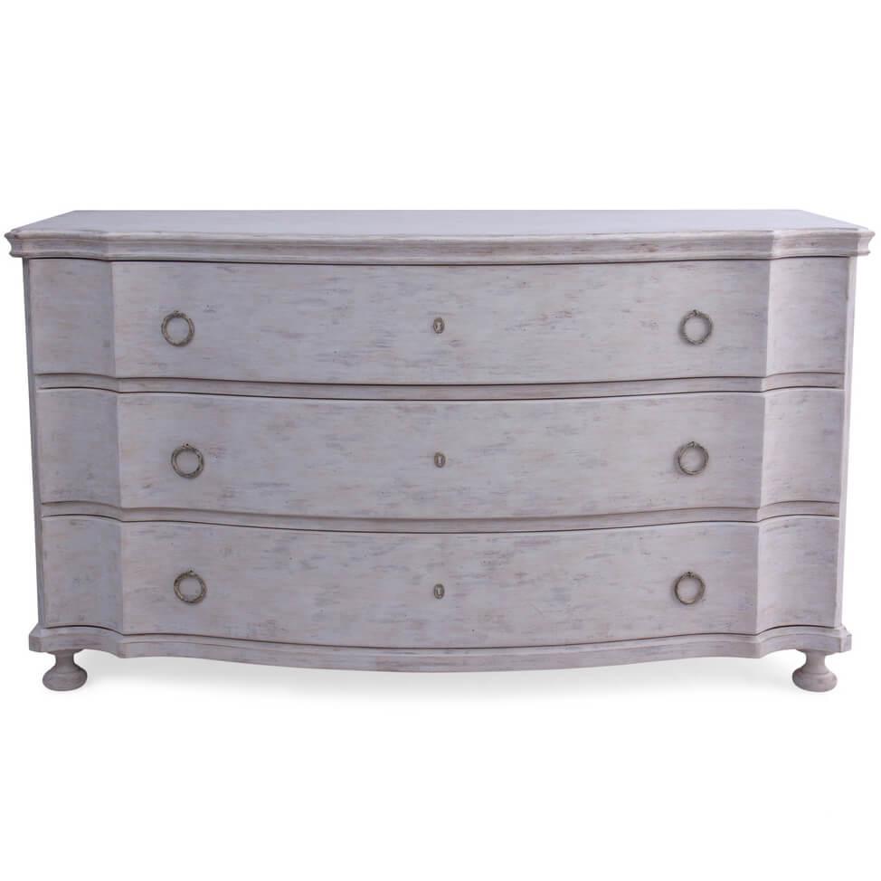 Dreamy Aged Gray Gesso Chest - Belle Escape