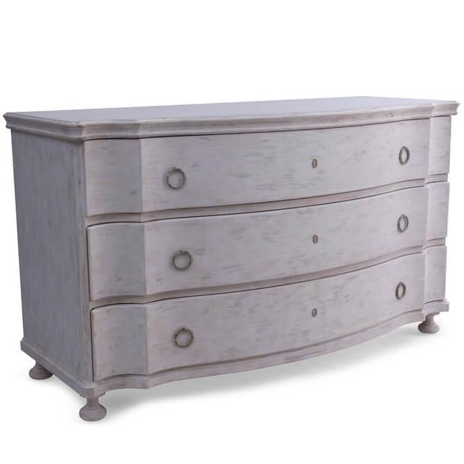 Dreamy Aged Gray Gesso Chest - Belle Escape