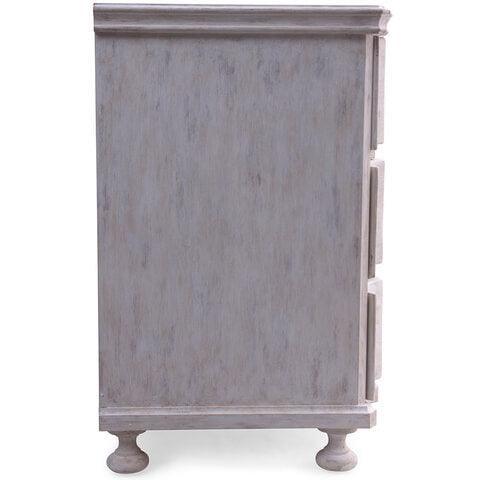 Dreamy Aged Gray Gesso Chest - Belle Escape