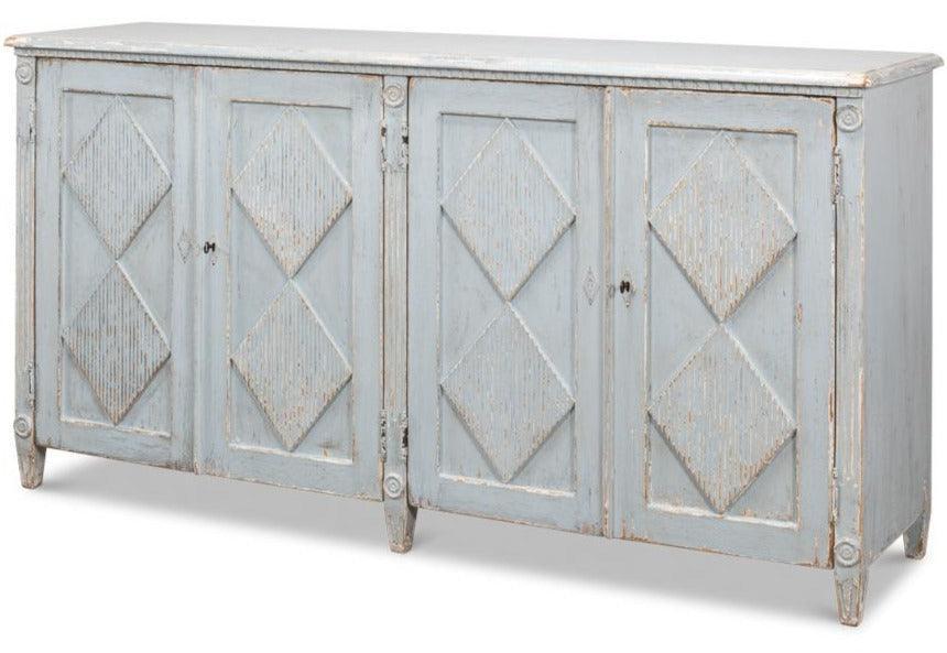 Dusty Blue Shabby Chic Buffet - Belle Escape