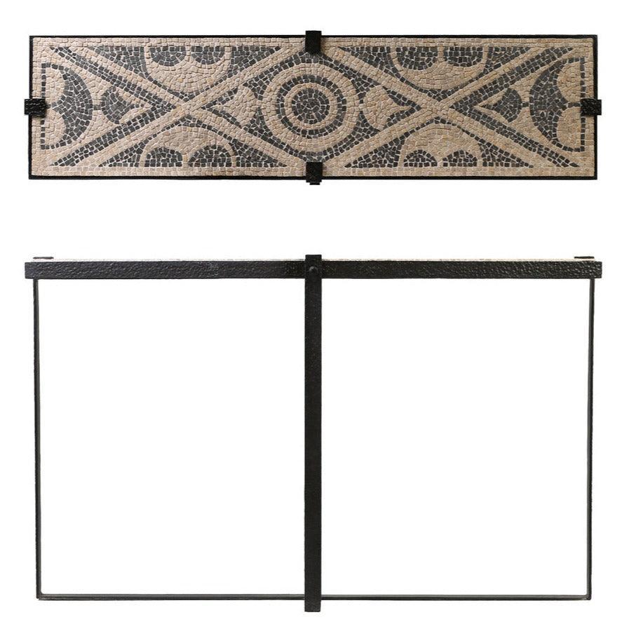 Natural Stone Mosaic Console Table