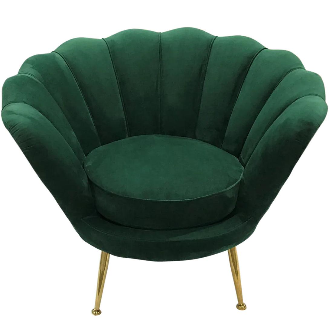 Emerald Green Velvet Mermaid Chair - Belle Escape