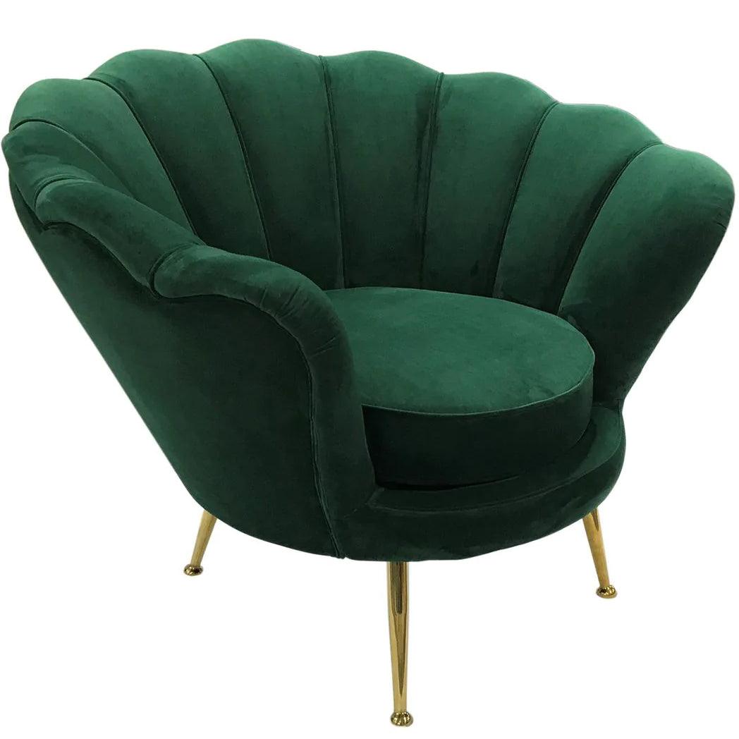 Emerald Green Velvet Mermaid Chair - Belle Escape