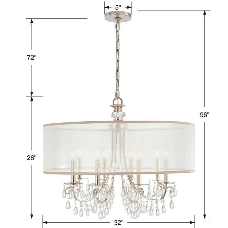 En Vogue Crystal Drum Chandelier - Belle Escape