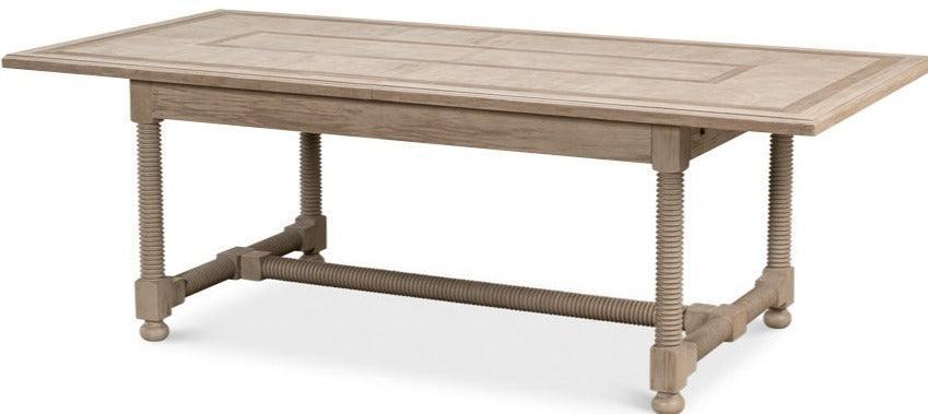 Equestrian Barn Gray Extension Dining Table - Belle Escape