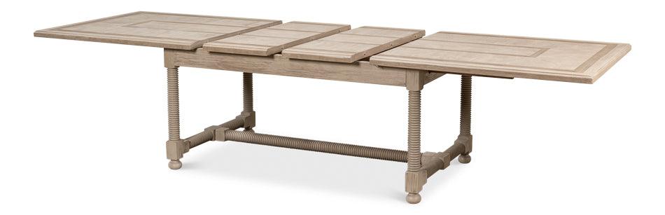 Equestrian Barn Gray Extension Dining Table - Belle Escape