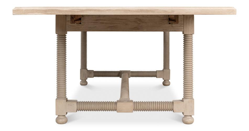 Equestrian Barn Gray Extension Dining Table - Belle Escape