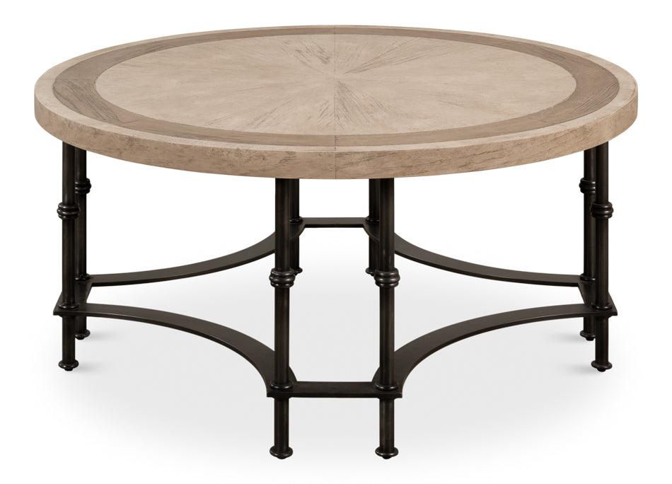 Equestrian Inlay Top Cocktail Table - Belle Escape