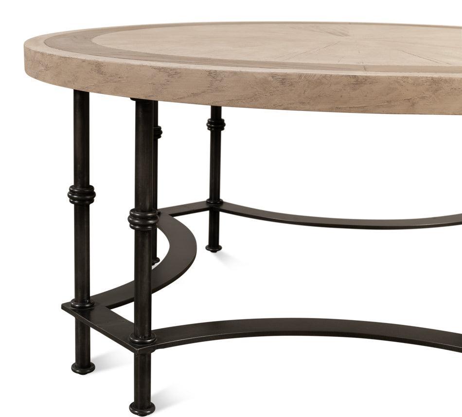 Equestrian Inlay Top Cocktail Table - Belle Escape