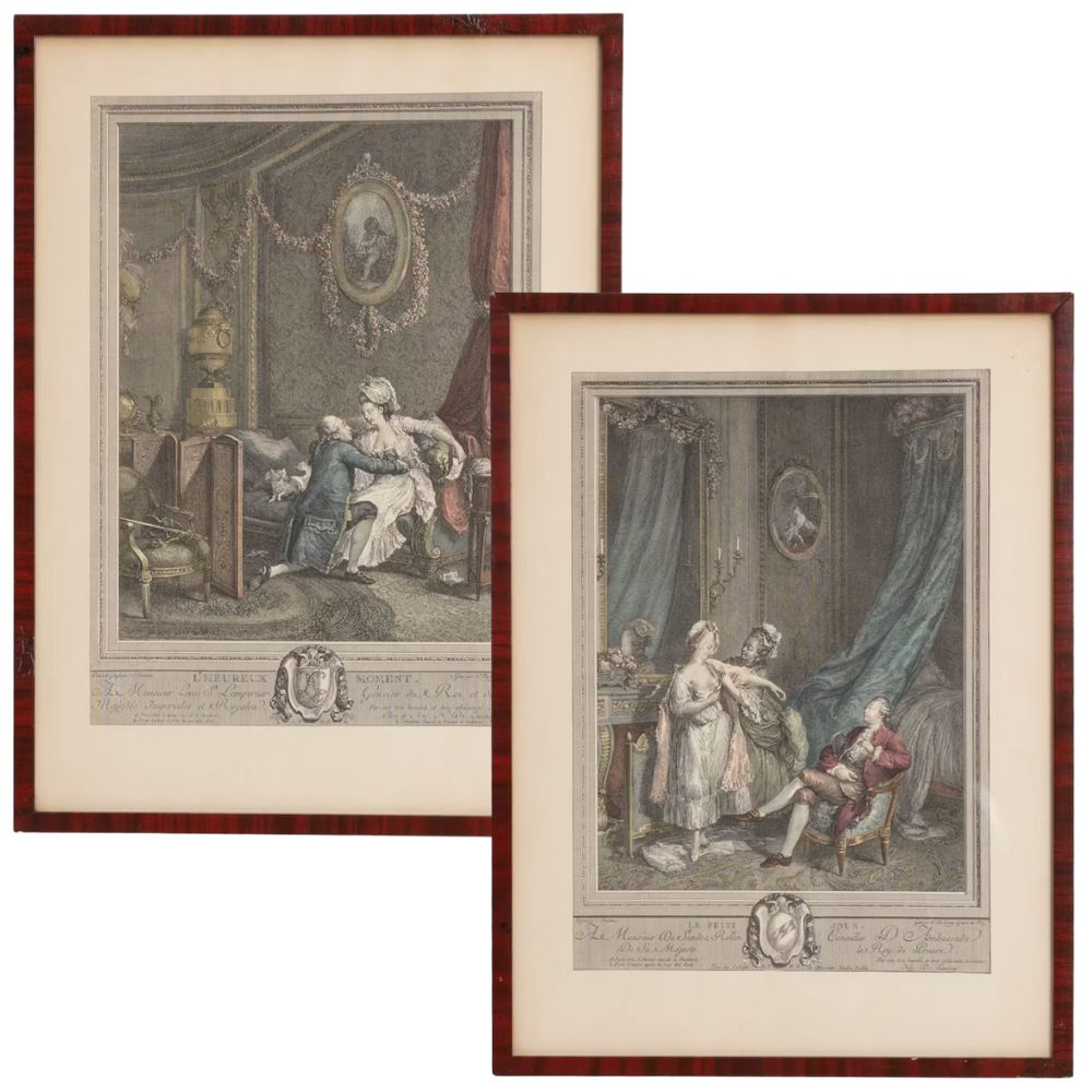 L'Heureux Moment & Le Petit Jour French Engraving Set, circa 1910