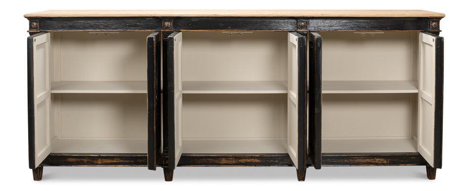 Extra Long Black Royal Cross Arrow Buffet - Belle Escape