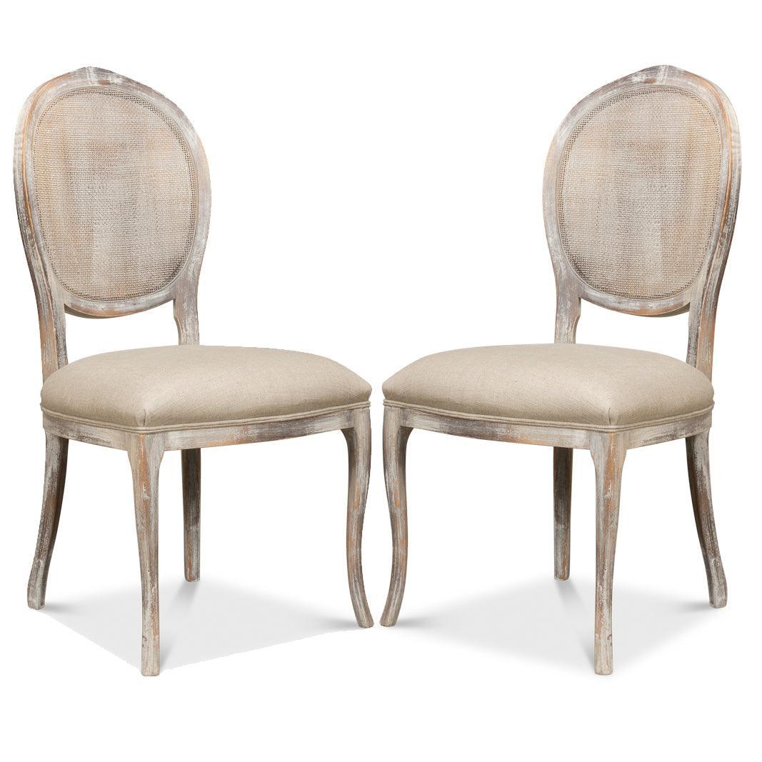 Farm Style Cane Back Chairs - Pair - Belle Escape