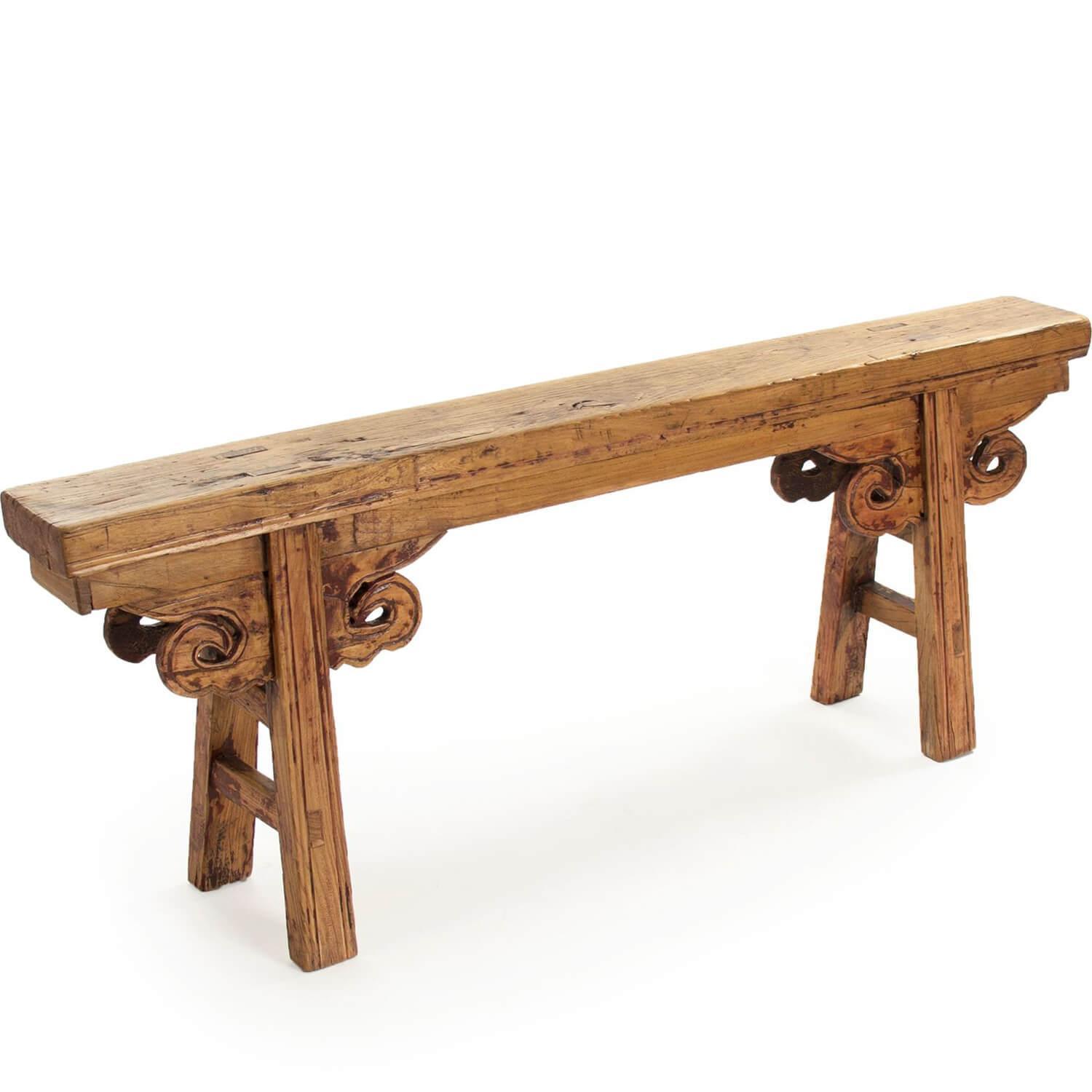 Farmhouse Aged Wood Story Bench - Belle Escape