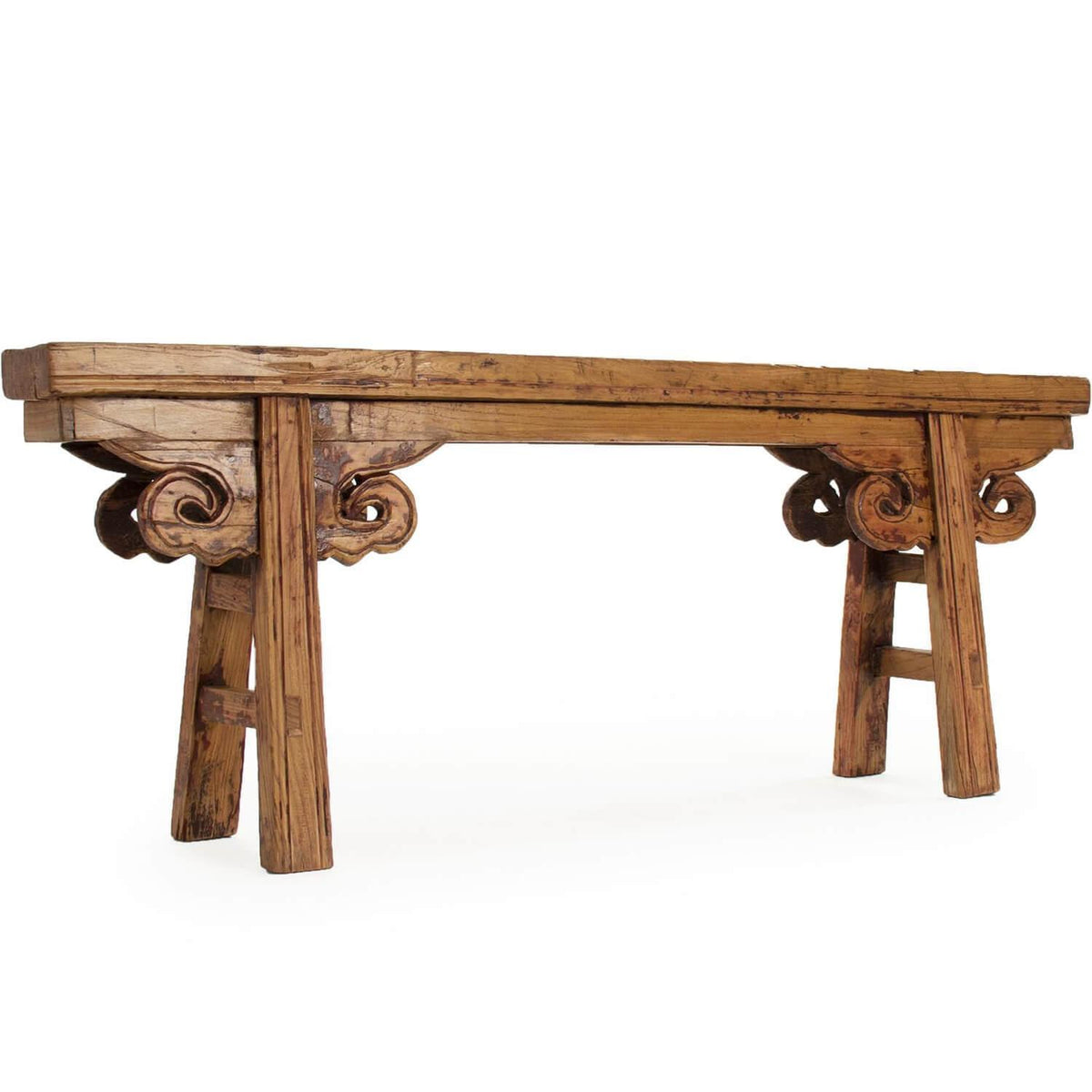 Farmhouse Aged Wood Story Bench