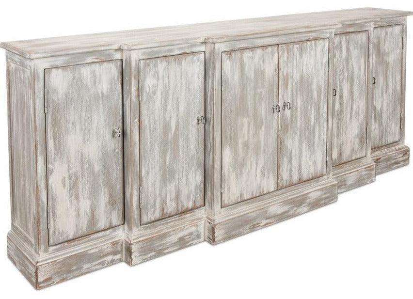 Farmhouse Grey Waterfall Front Credenza - Belle Escape