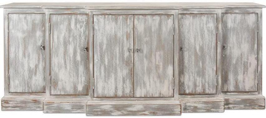 Farmhouse Grey Waterfall Front Credenza - Belle Escape