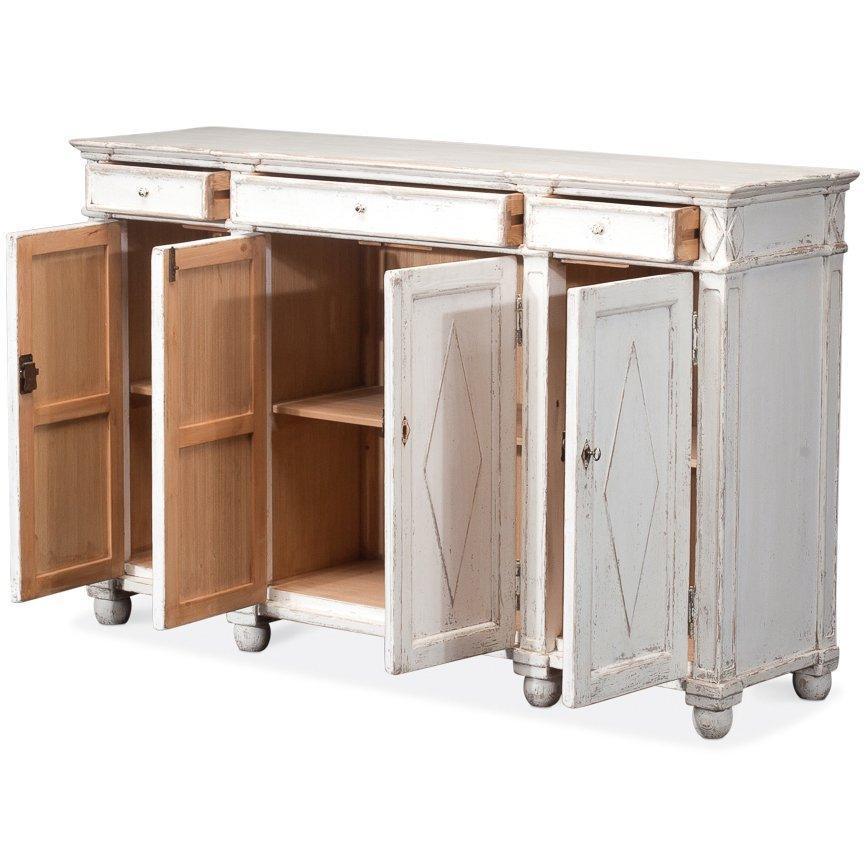 Farmhouse Whitewash Sideboard - Belle Escape