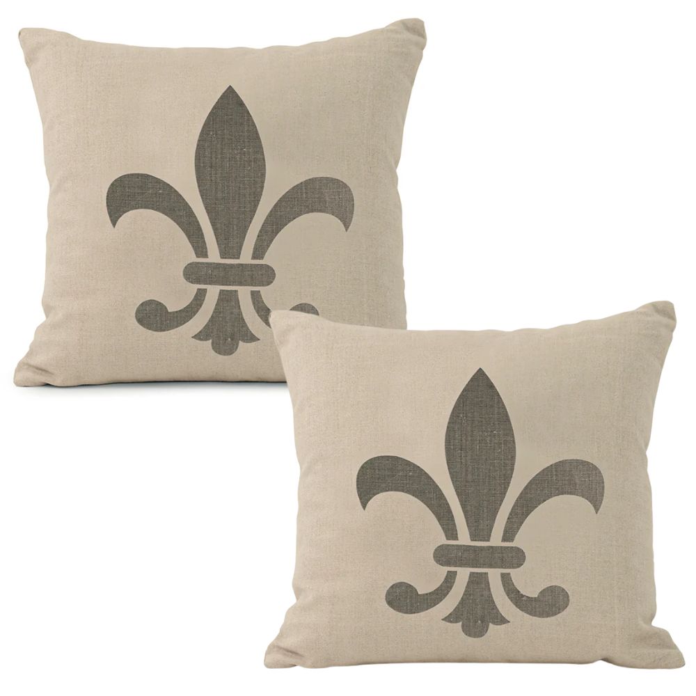 Fleur de Lys Linen Pillow