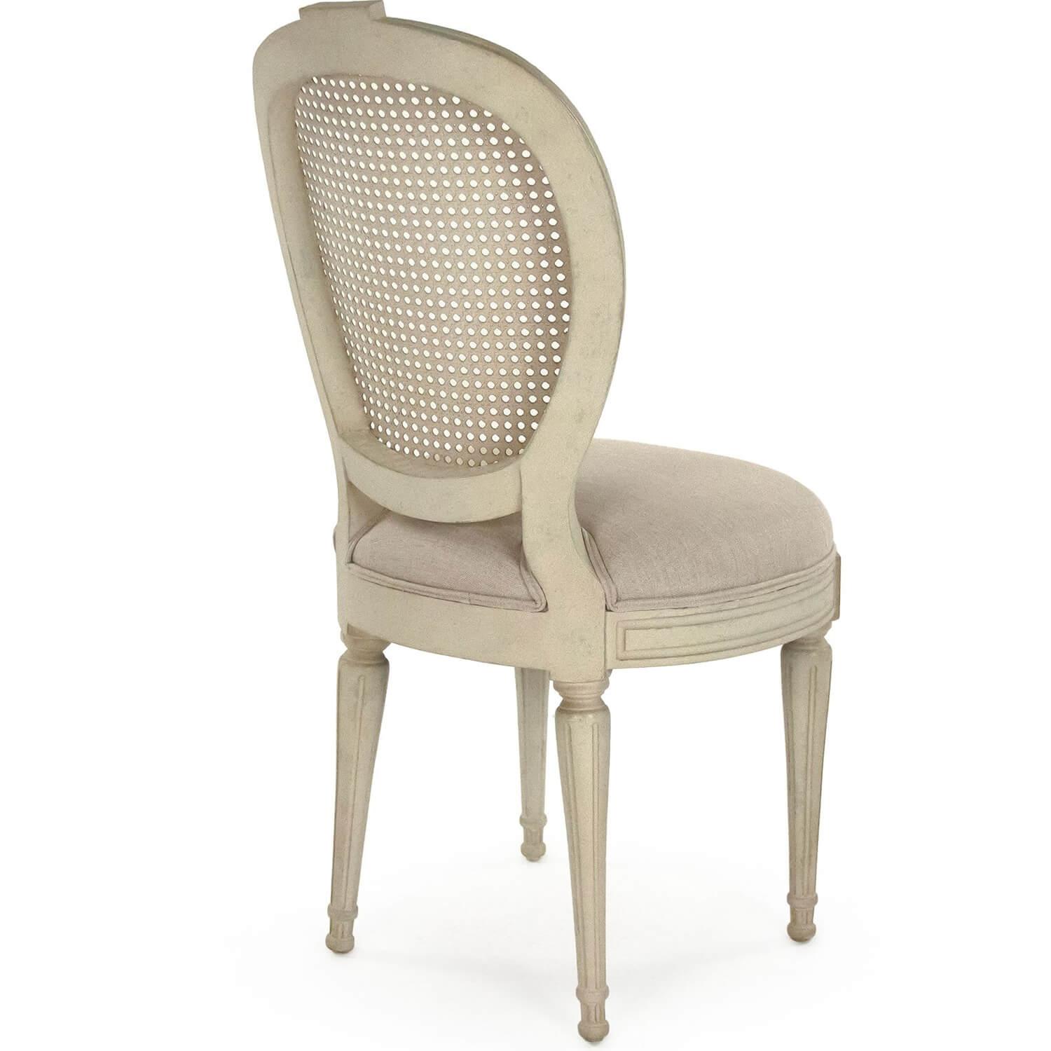 French Amelie Cane Back Medallion Side Chairs - Set - Belle Escape
