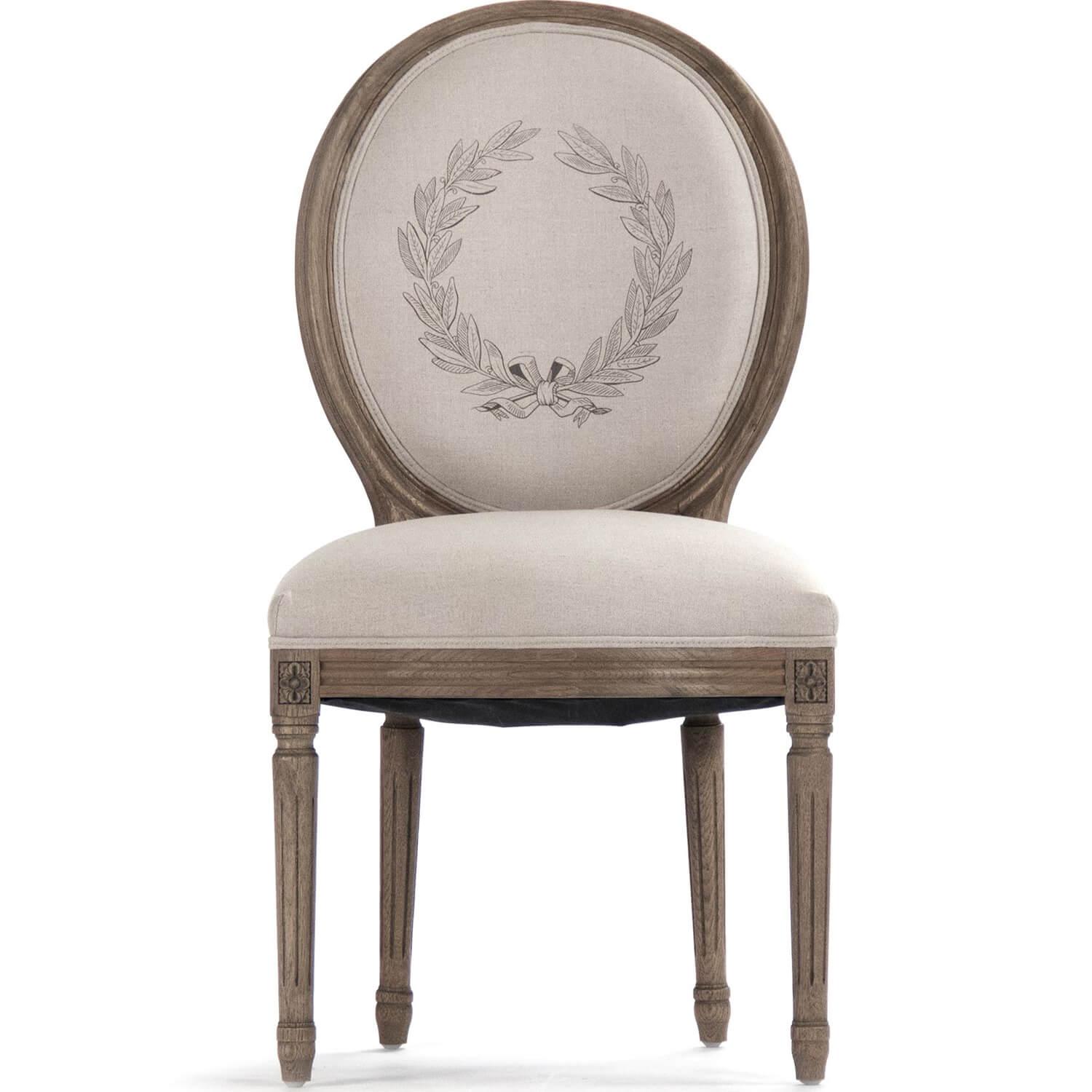 French Art Wreath Side Chairs - Pair - Belle Escape