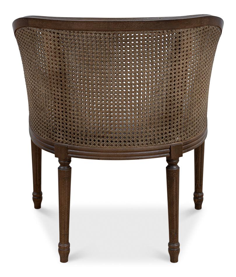French Cane Barrel Dining Chair - Belle Escape