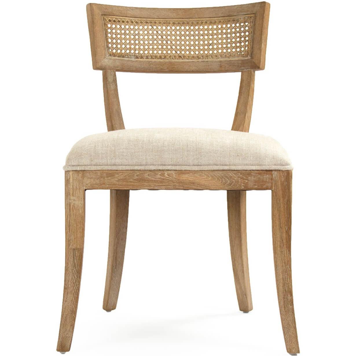 French Cane Curved Back Side Chairs - Pair - Belle Escape