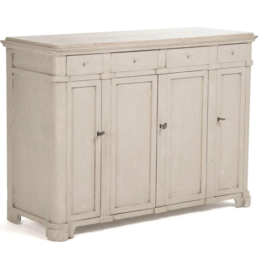 French Cottage Chic Sideboard with three doors and four upper drawers - Belle Escape