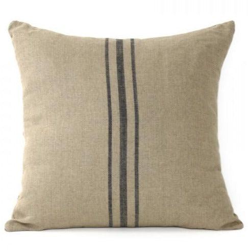 French Country Blue Striped Pillow - Belle Escape