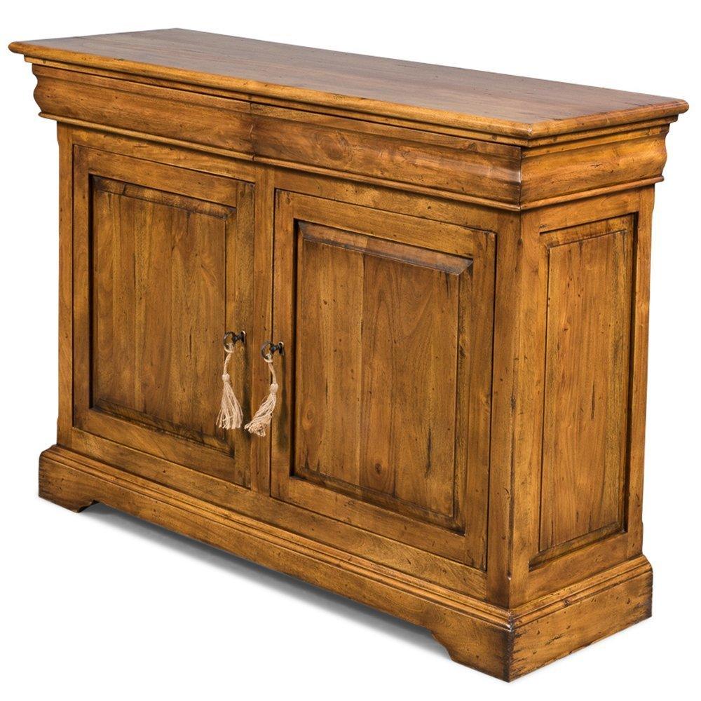 French Country Walnut Wood Side Cabinet - Belle Escape