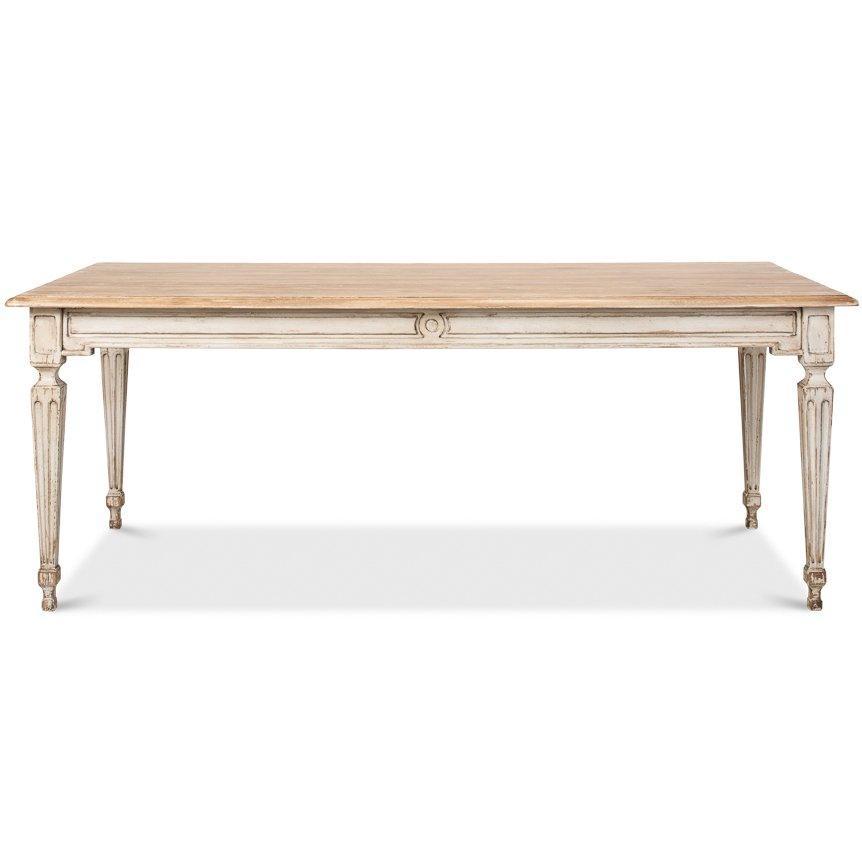 French Elise Wood Top Dining Table - Belle Escape