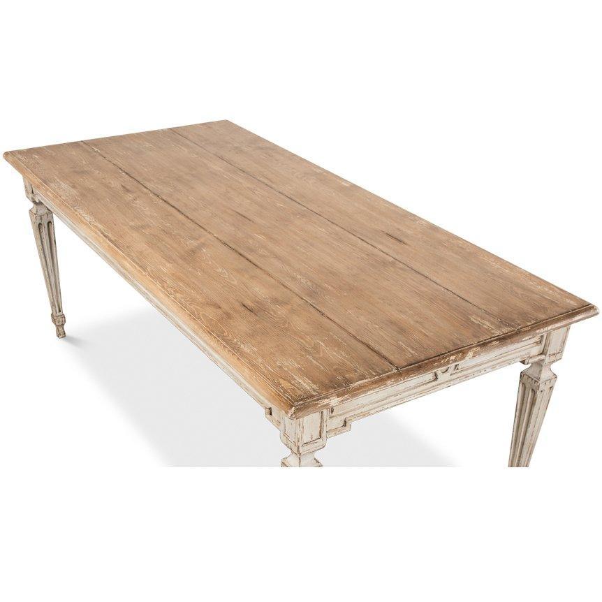 French Elise Wood Top Dining Table - Belle Escape