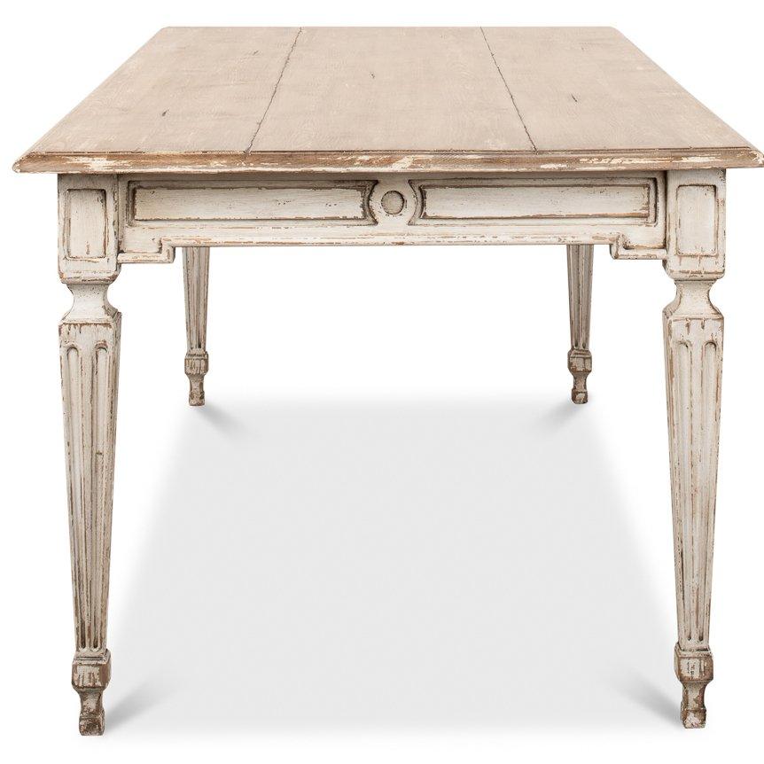 French Elise Wood Top Dining Table - Belle Escape