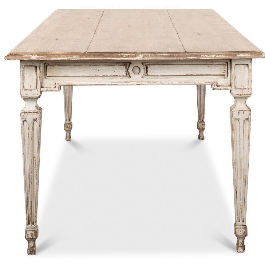 French Elise Wood Top Dining Table - Belle Escape