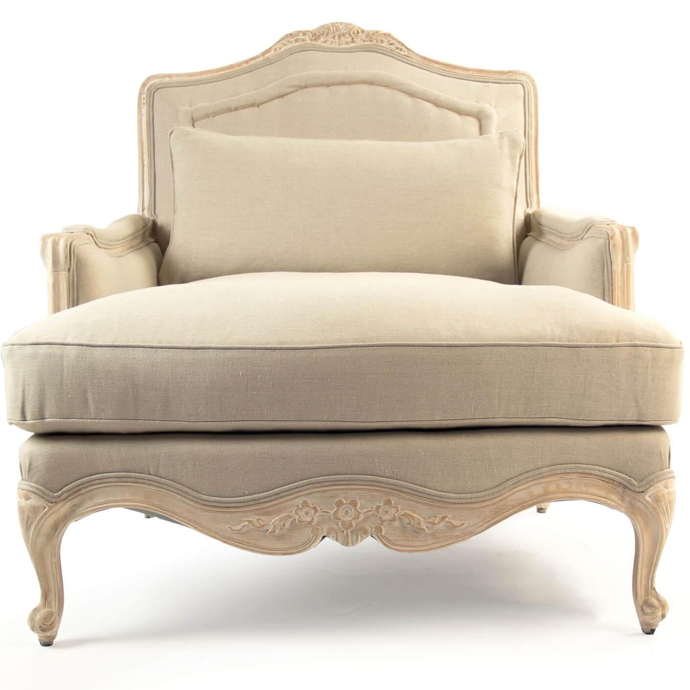 French Farm Chic Lounge Chair - Belle Escape