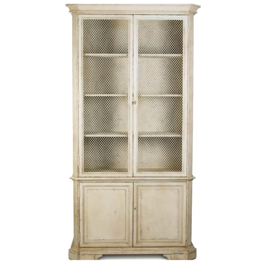 French Farmhouse Wire Door Cabinet - Belle Escape