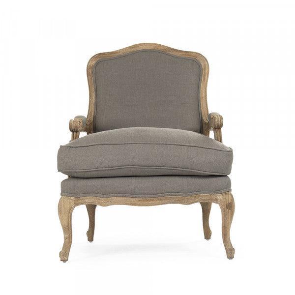 French Gray Bastille Arm Chair - Belle Escape