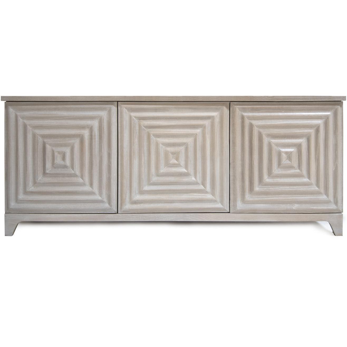 French Illusion Whitewashed Sideboard - Belle Escape