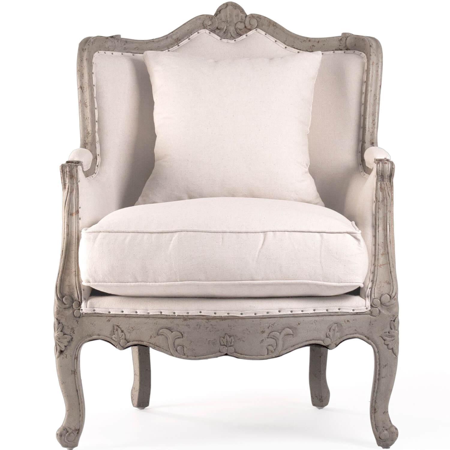 French Linen Adele Armchair - Belle Escape