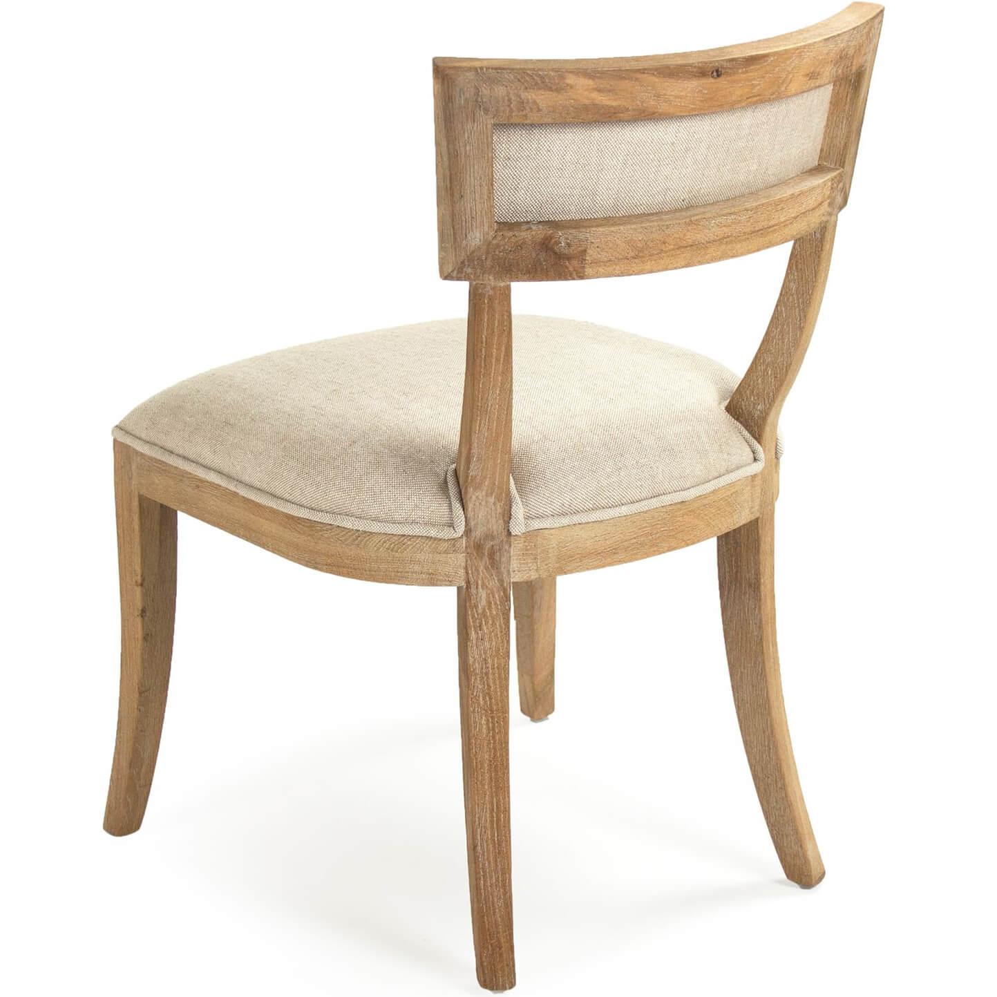 French Linen Curved Back Chairs - Belle Escape