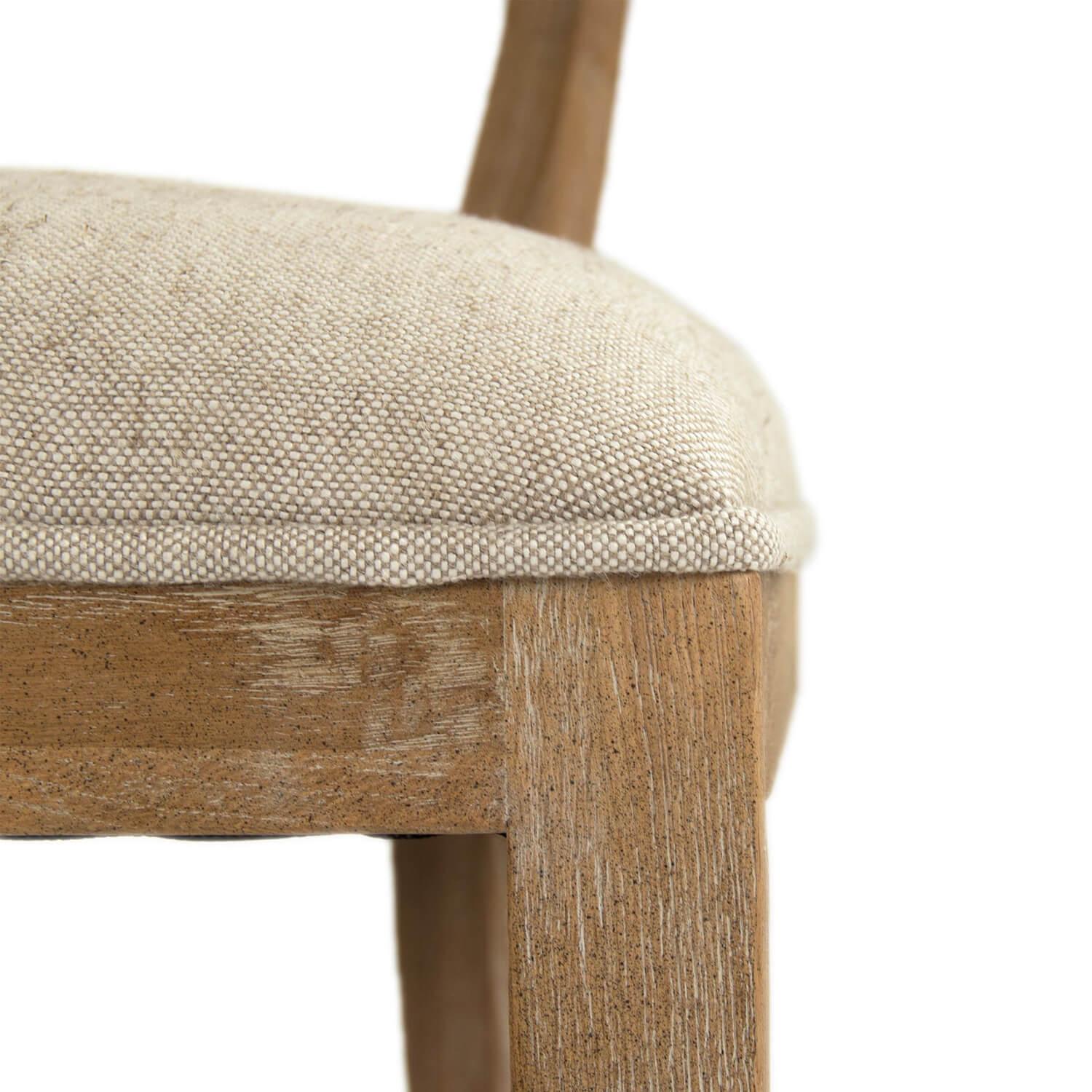 French Linen Curved Back Chairs - Belle Escape
