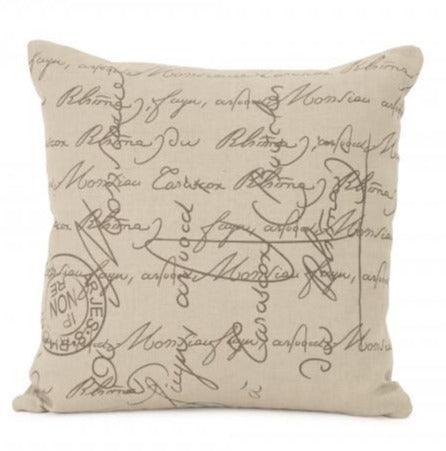 French Linen Postal Pillow - Belle Escape