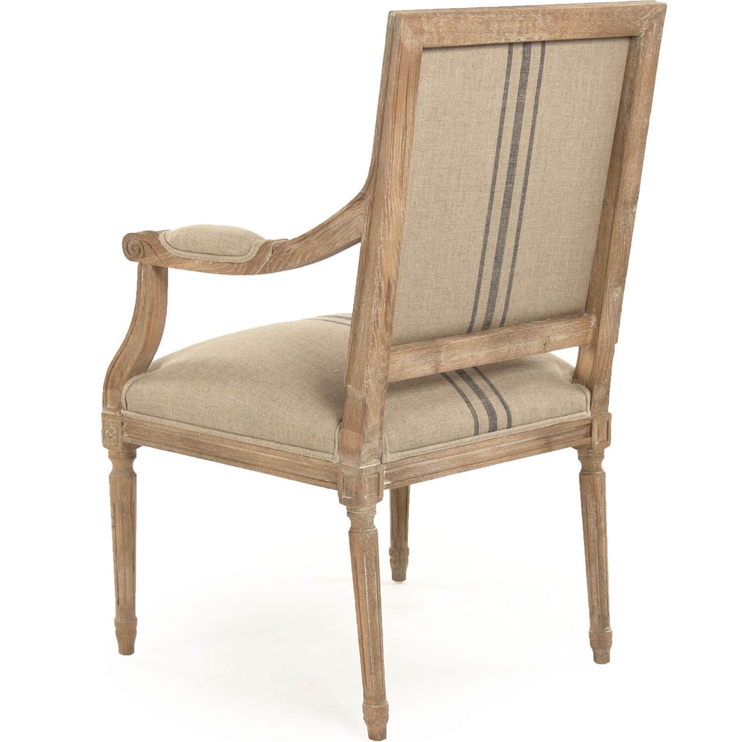 French Louis Blue Striped Dining Chairs - Belle Escape